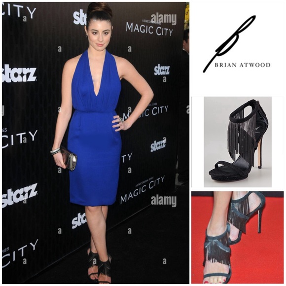 Brian Atwood Shoes - 🤩 Brian Atwood Cassiane Black Fringe Heels size 7.5 🤩